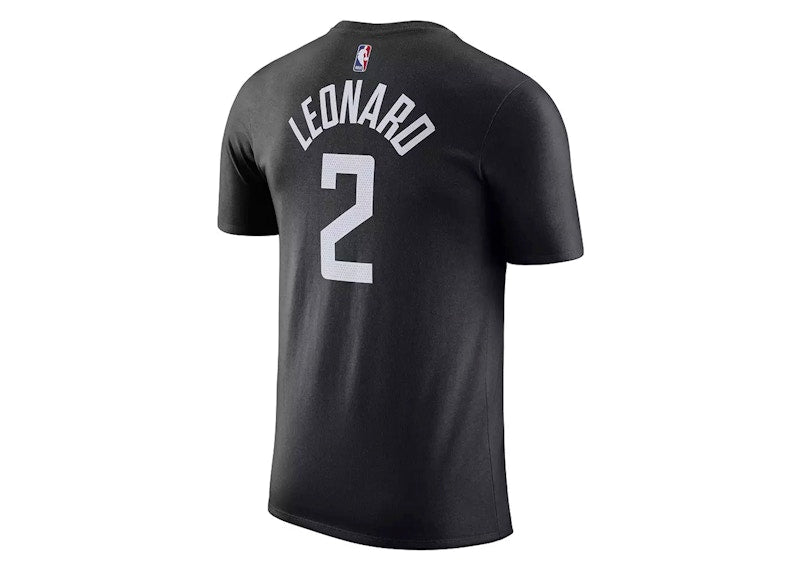 Jordan NBA Los Angeles Clippers Kawhi Leonard Statement T-shirt Black/White