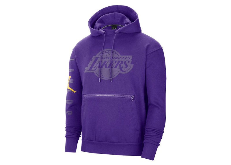 Jordan NBA Los Angeles Lakers Courtside Fleece Pullover Hoodie Purple