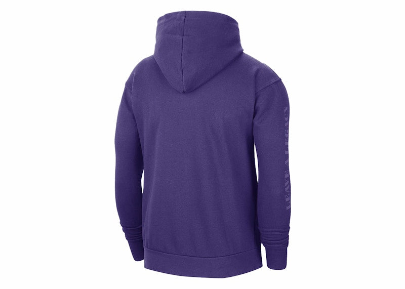 Jordan NBA Los Angeles Lakers Courtside Statement Edition Fleece Loose Fit Hoodie Purple/Yellow