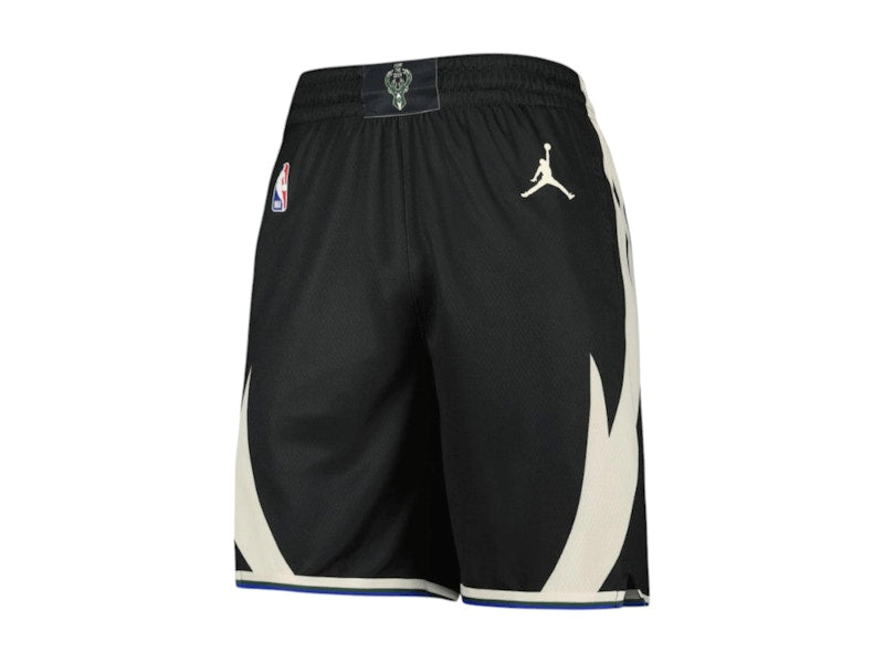 Jordan NBA Milwaukee Bucks Performance Swingman Statement Edition Shorts Black/Cream