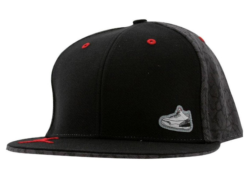 Jordan Retro 3 Fitted Cap Black
