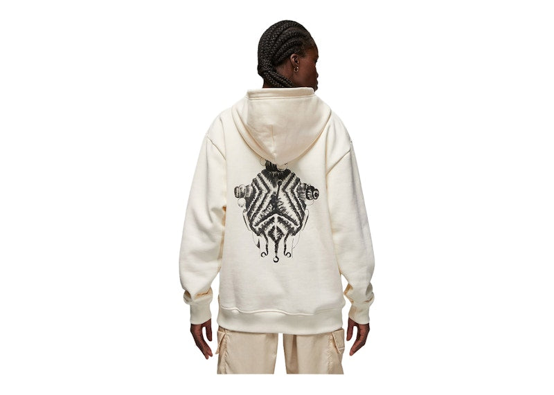 Jordan Womens Bephies Beauty Supply Pullover Hoodie Pale Ivory
