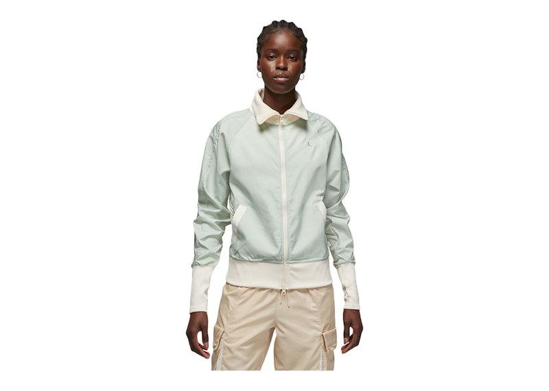 Jordan Womens Bephies Beauty Supply Track Jacket Dusty Sage/Pale Ivory
