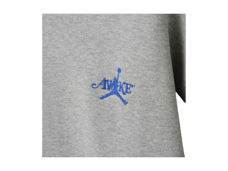Jordan x Awake NY Fleece Hoodie Heather Grey/Black/Game Royal