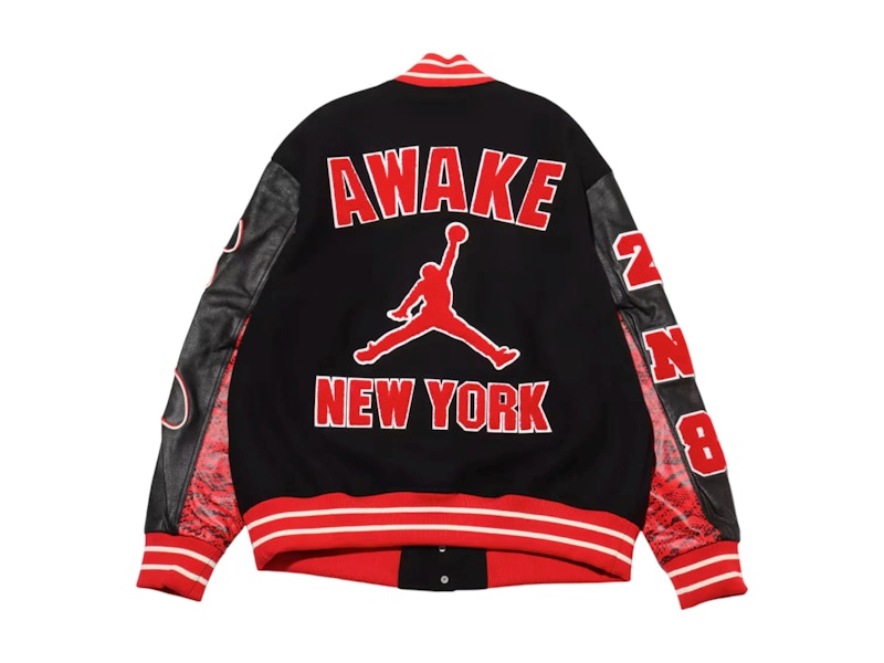 Jordan x Awake NY Varsity Jacket University Red/Black
