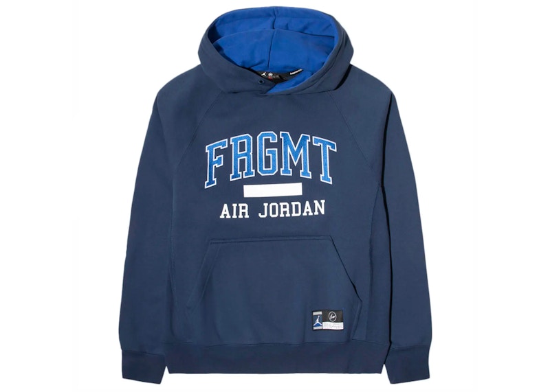 Jordan x Fragment Pullover Hoodie Navy/Sport Royal/White