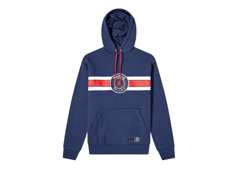 Jordan x PSG Paris Saint Germain Popover Hoodie Midnight Navy/Red/White