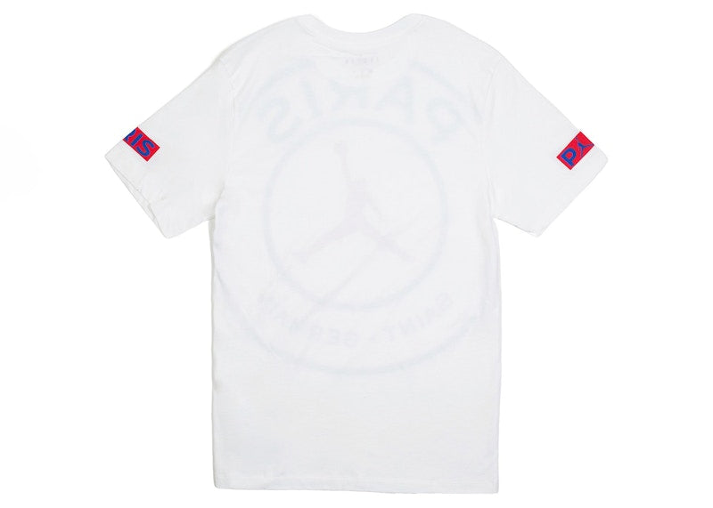 Jordan x Paris Saint-Germain Logo Tee White/Royal/Red