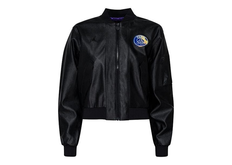Jordan x Paris Saint-Germain Women's Bomber Jacket Black/Psychic Purple