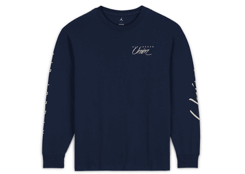 Jordan x Union MJ L/S Tee (Asia Sizing) College Navy/Coconut Milk