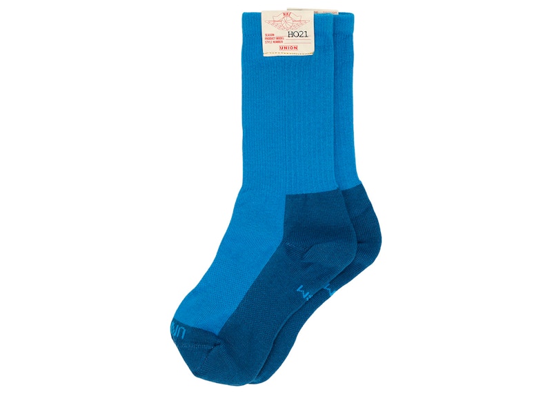 Jordan x Union Socks Equator Blue/Brigade Blue/Habanero Red