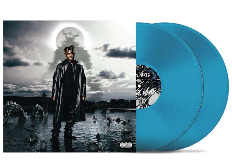 Juice Wrld Fighting Demons JB Hi-FI Australia Exclusive 2XLP Vinyl Cobalt Translucent Blue