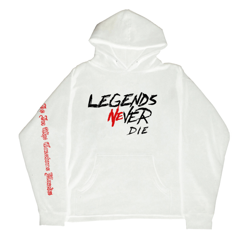 Juice Wrld X Revenge Legends Never Die Hoodie White