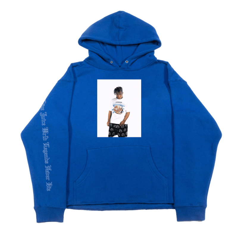 Juice Wrld X Revenge Photo Hoodie Blue