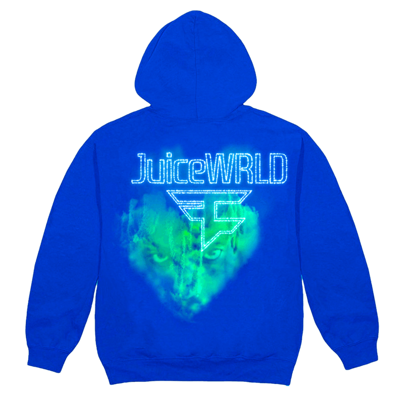 Juice Wrld x Faze Clan Clouds Hoodie Blue