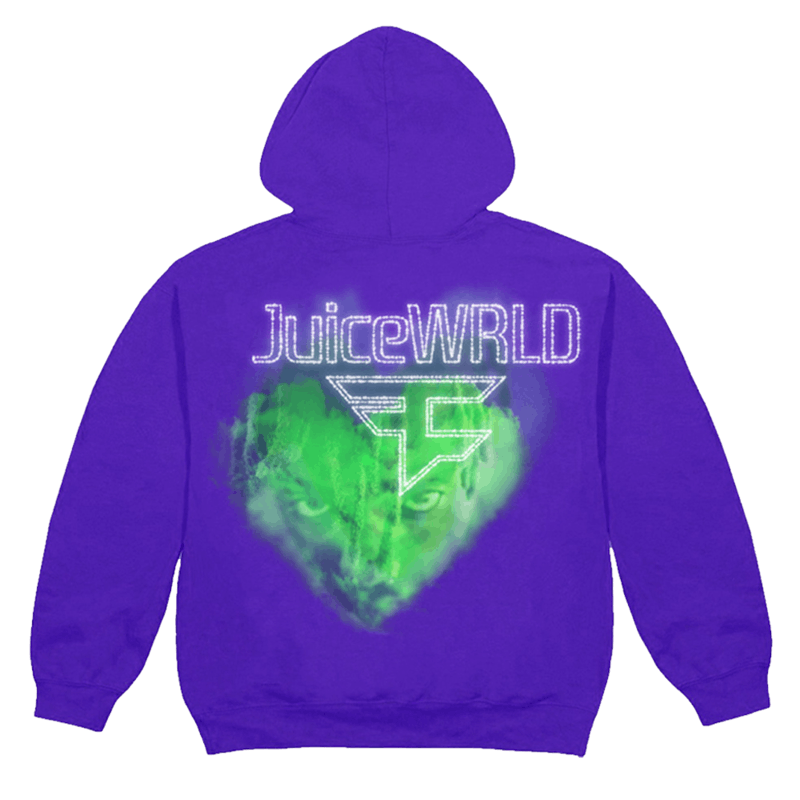 Juice Wrld x Faze Clan Clouds Hoodie Purple