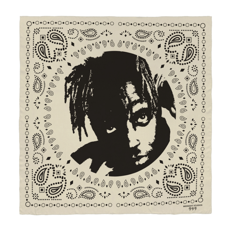 Juice Wrld x Midnight Studios Silhouette Bandana Cream