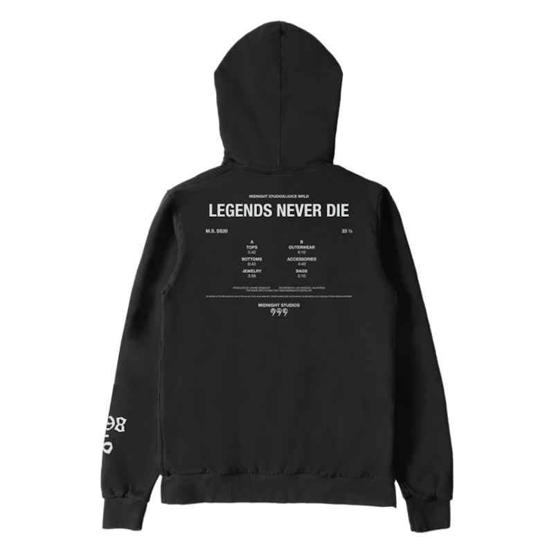 Juice Wrld x Midnight Studios Silhouette Hoodie Black