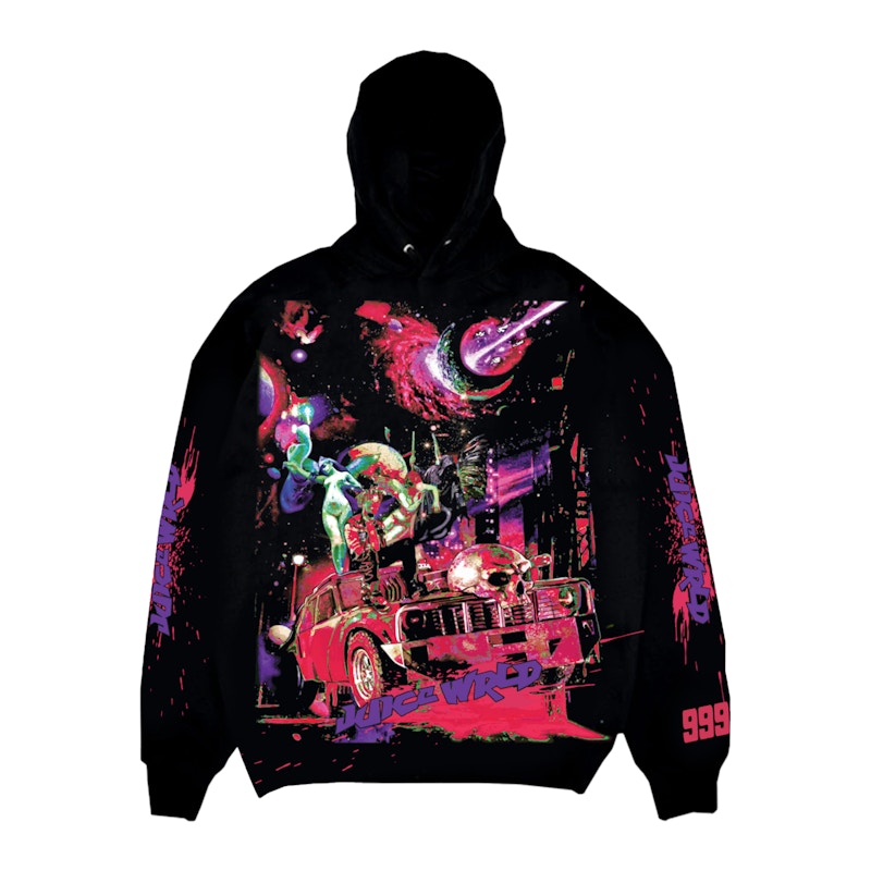 Juice Wrld x Vlone Galaxy Hoodie Black