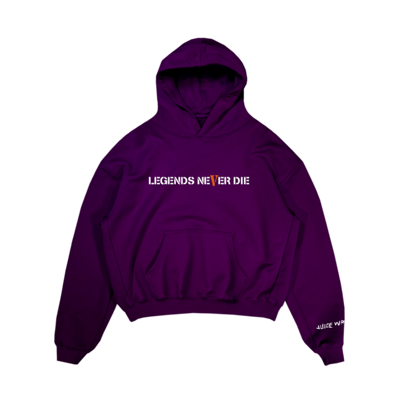 Juice Wrld x Vlone Legends Never Die Hoodie Purple
