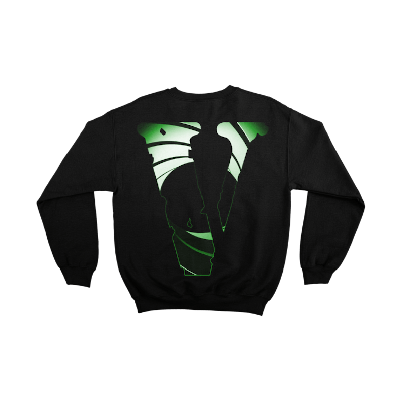 Juice Wrld x XO x Vlone Double Agent Crewneck Sweatshirt Black