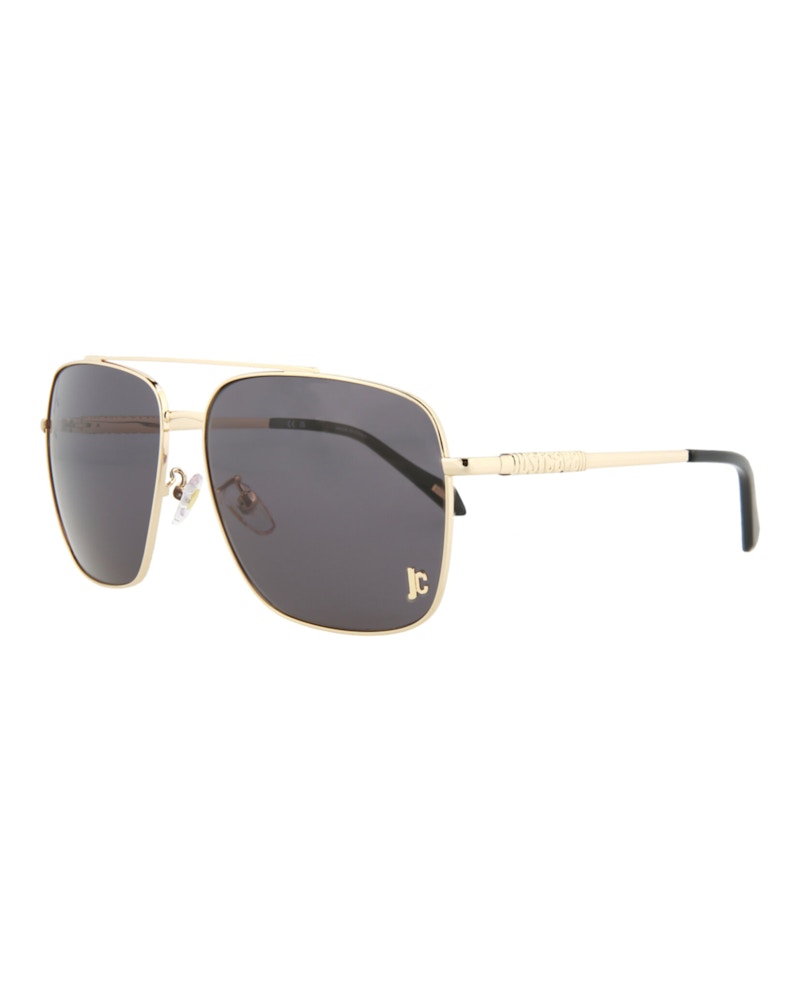 Just Cavalli Aviator-Frame Metal Sunglasses Gold Gold Smoke (SJC030K-61-0349)