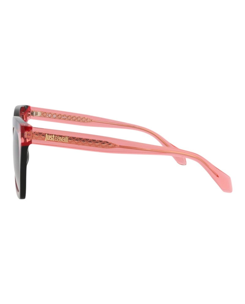 Just Cavalli Cat Eye-Frame Acetate Sunglasses Black Rose Smoke (SJC024V-52-09P2)