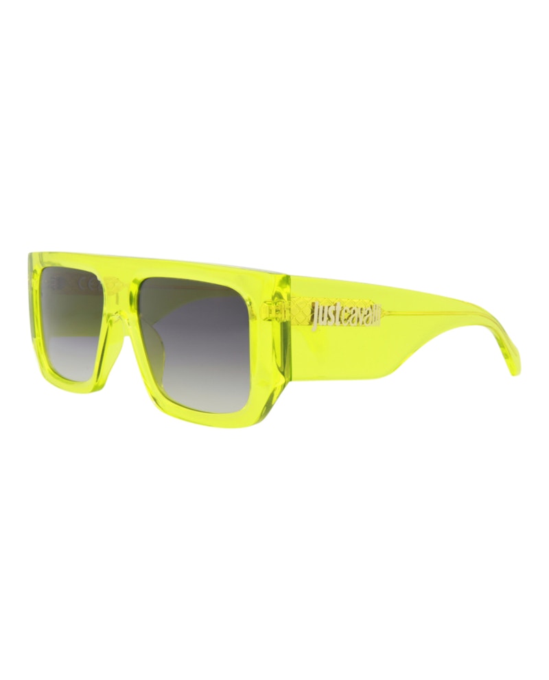 Just Cavalli Navigator-Frame Acetate Sunglasses Green Green Smoke (SJC022K-56-0998)