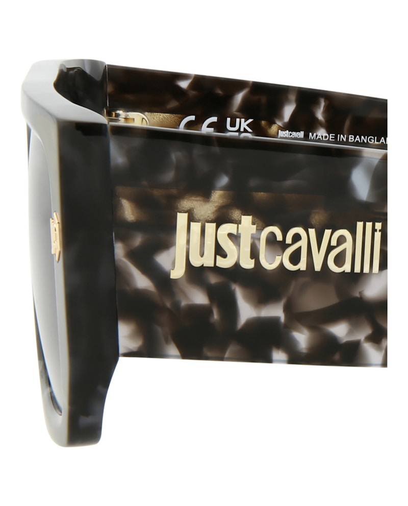 Just Cavalli Navigator-Frame Acetate Sunglasses Grey Havana Grey Havana Smoke (SJC022K-56-096N)