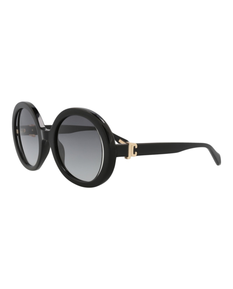 Just Cavalli Round-Frame Acetate Sunglasses Black Black Smoke (SJC028-51-0700)