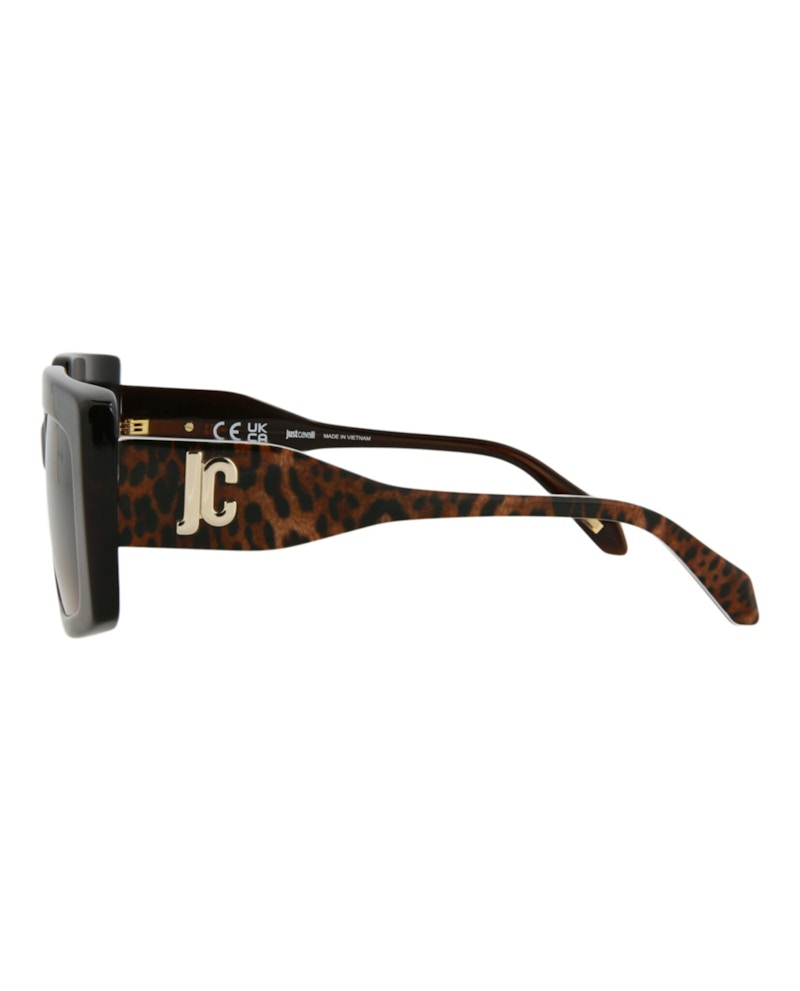 Just Cavalli Square-Frame Acetate Sunglasses Brown Brown Brown (SJC020K-54-0AAK)