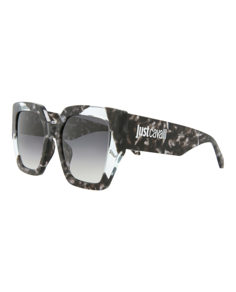 Just Cavalli Square-Frame Acetate Sunglasses Grey Havana Grey Havana Smoke (SJC021K-53-096N)