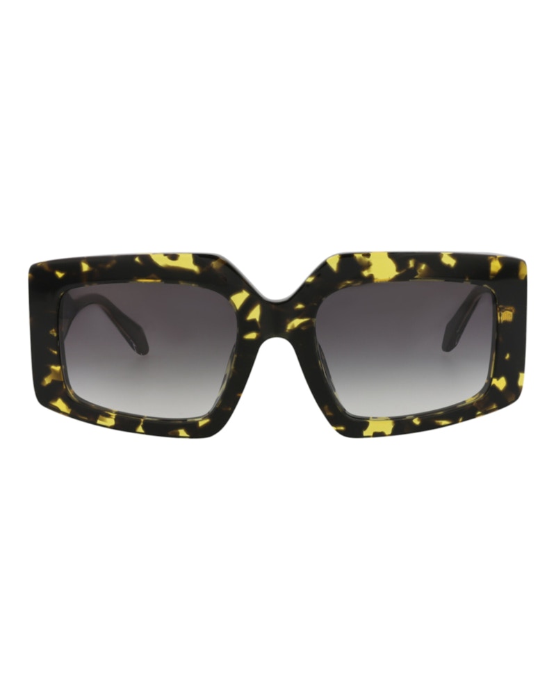 Just Cavalli Square-Frame Acetate Sunglasses Havana Black Smoke (SJC020V-54-0709)