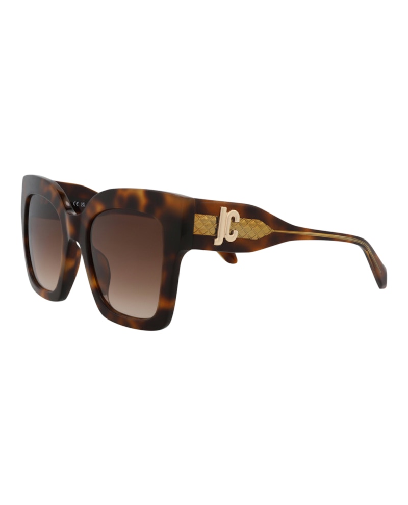 Just Cavalli Square-Frame Acetate Sunglasses Havana Havana Brown (SJC019V-52-0U62)