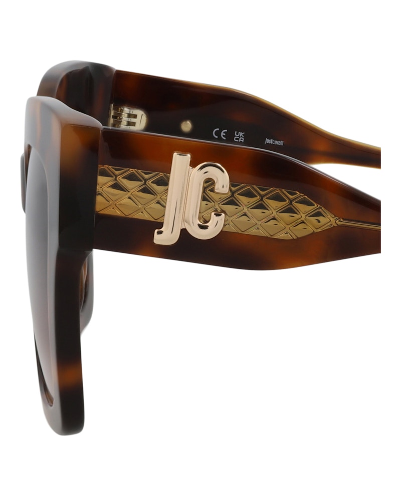Just Cavalli Square-Frame Acetate Sunglasses Havana Havana Brown (SJC019V-52-0U62)
