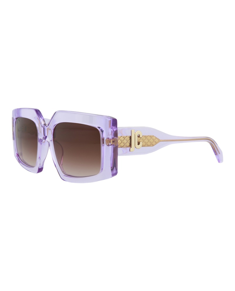 Just Cavalli Square-Frame Acetate Sunglasses Violet Violet Brown (SJC020K-54-06SC)