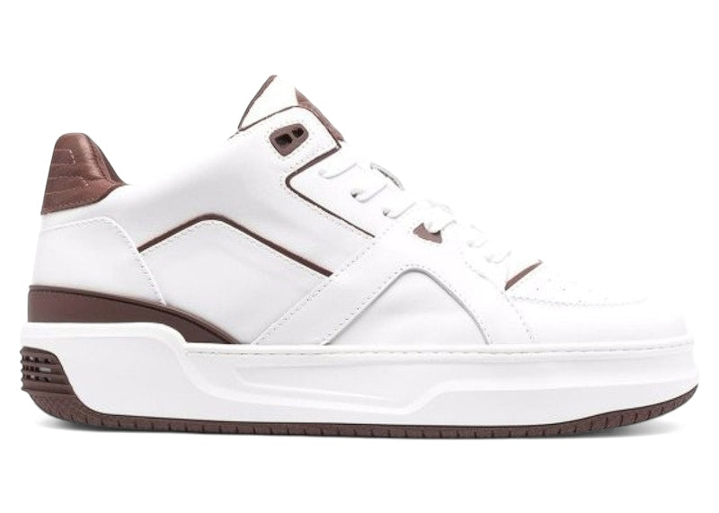 Just Don Luxury Courtside Low White Burgundy