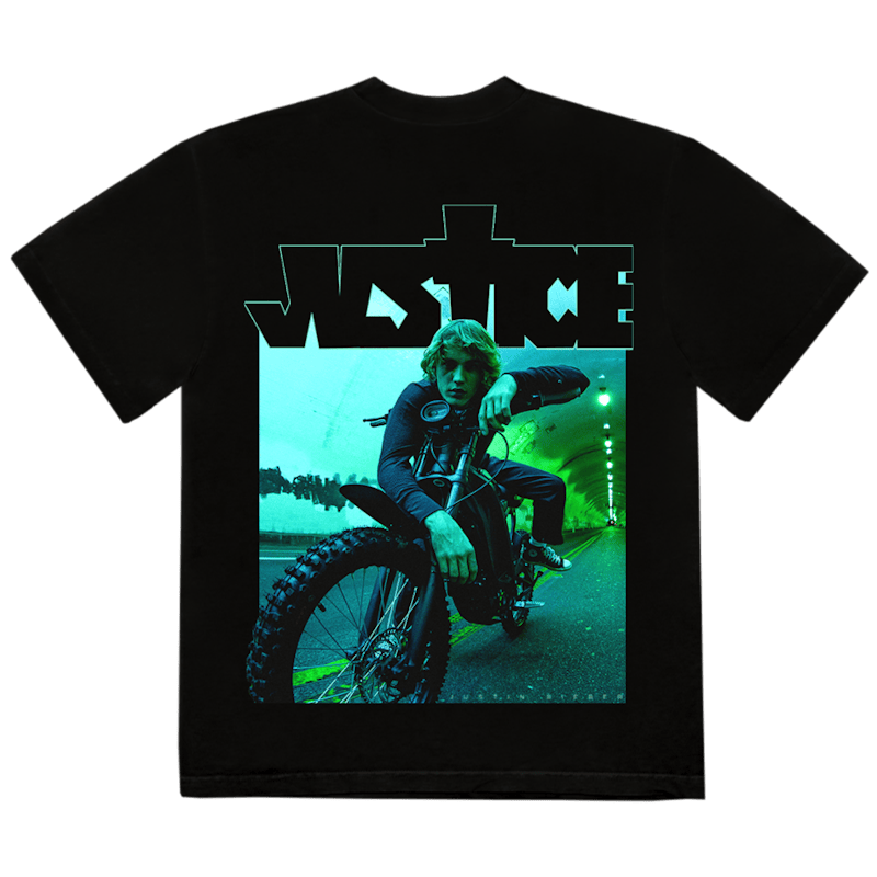 Justin Bieber Dirt Bike Photo T-shirt Black