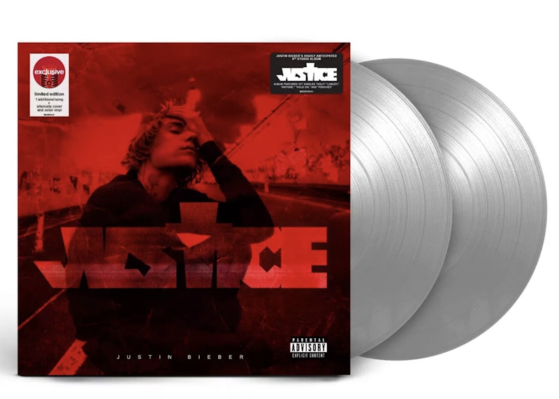 Justin Bieber Justice Target Exclusive 2XLP Vinyl Silver
