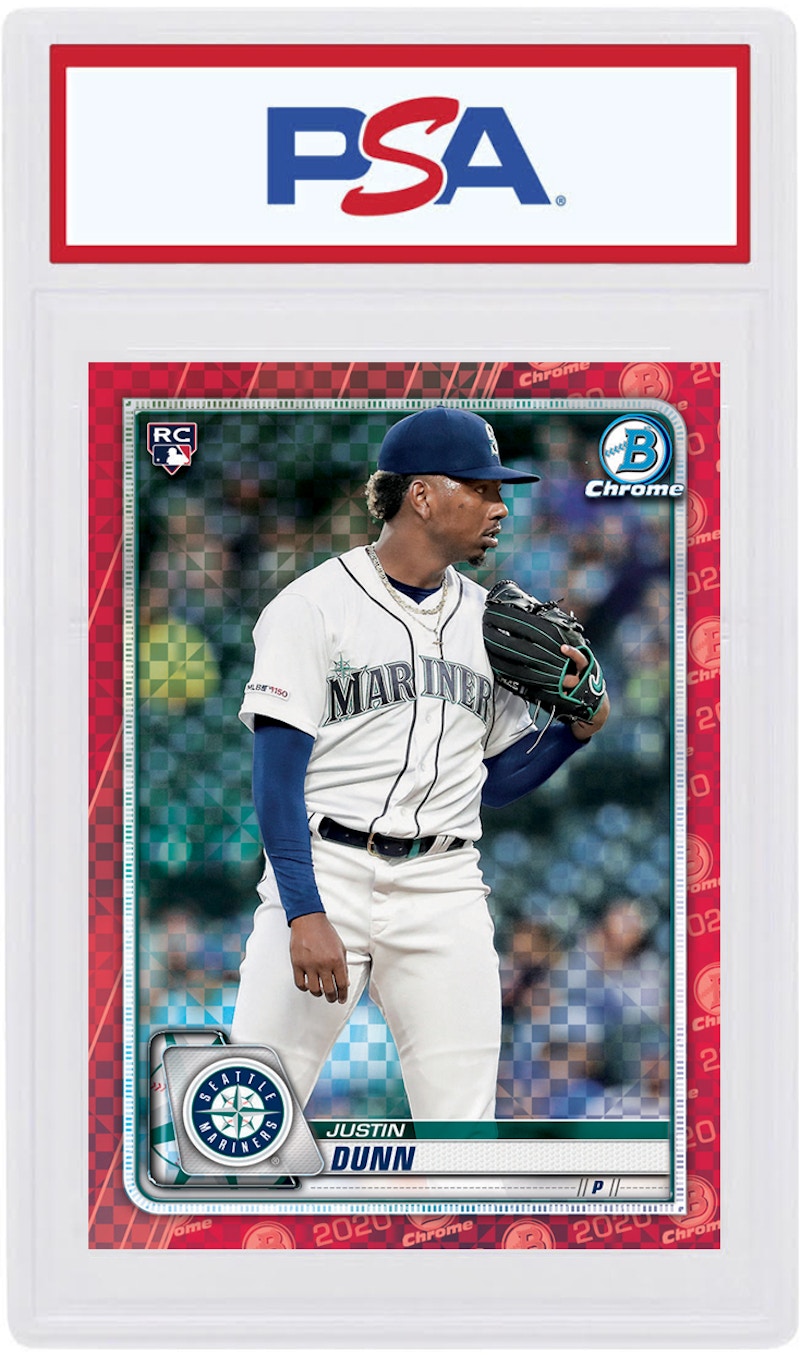 Justin Dunn 2020 Bowman Chrome X Rookie Red X-Fractor 1/1 #20 (PSA or BGS Graded)