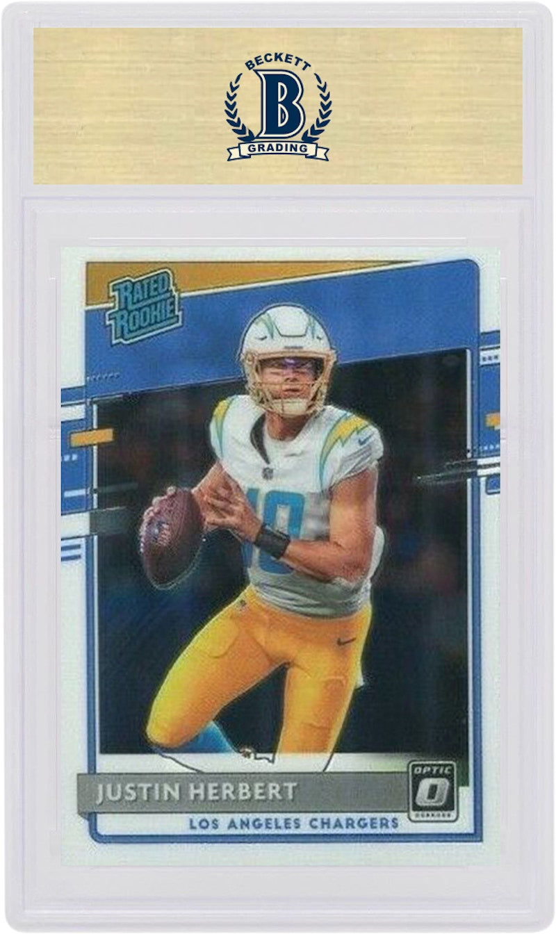 Justin Herbert 2020 Panini Donruss Rookie Optic Rated Rookie Preview #303 (PSA or BGS Graded)