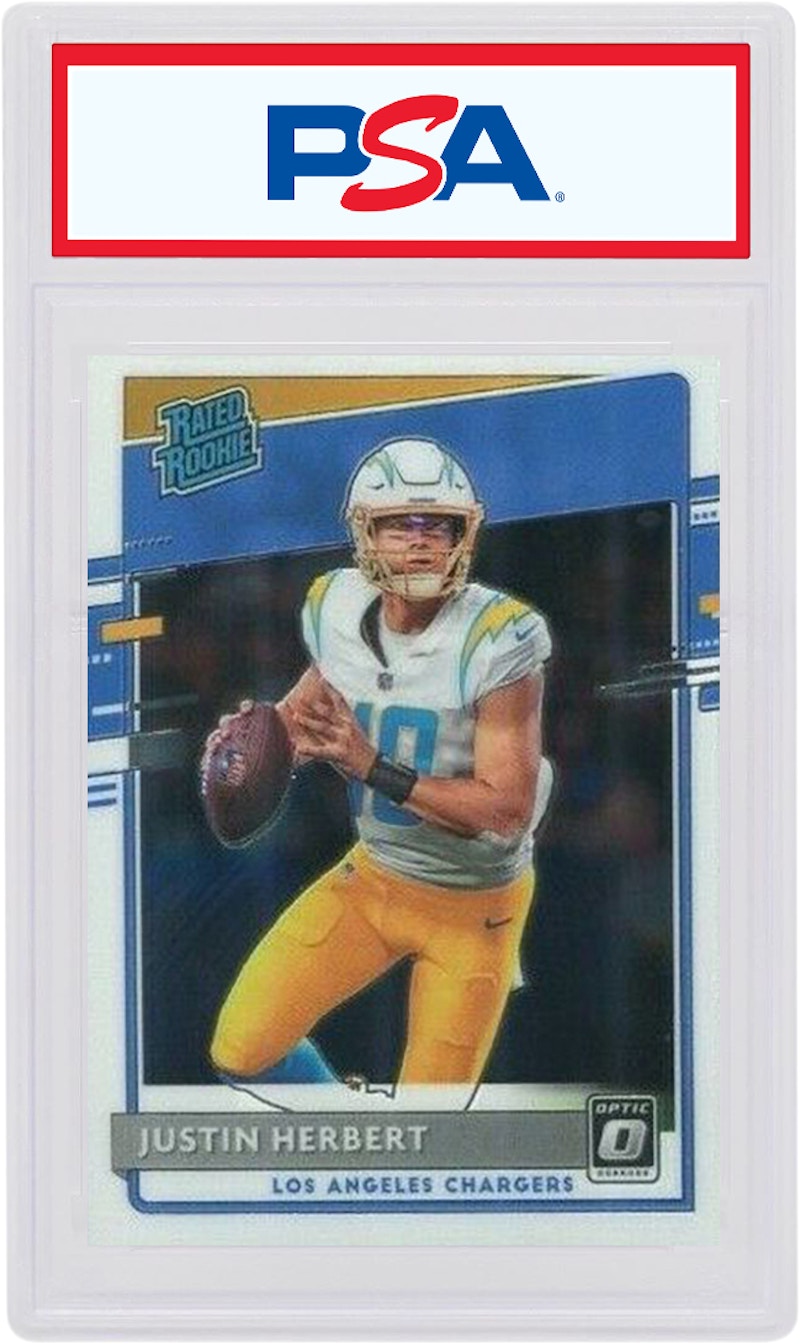 Justin Herbert 2020 Panini Donruss Rookie Optic Rated Rookie Preview #303 (PSA or BGS Graded)