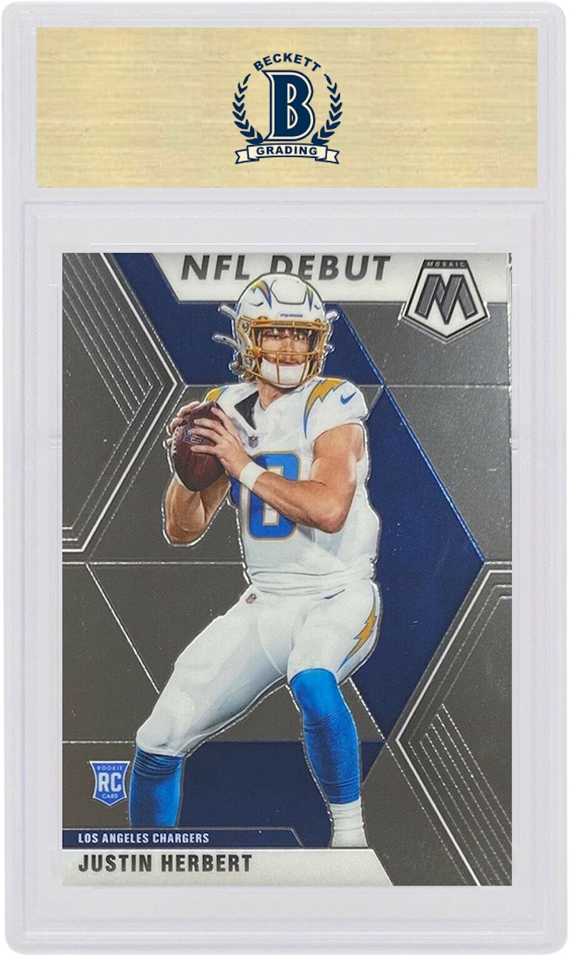 Justin Herbert 2020 Panini Mosaic NFL Debut Rookie #263 (PSA or BGS Graded)