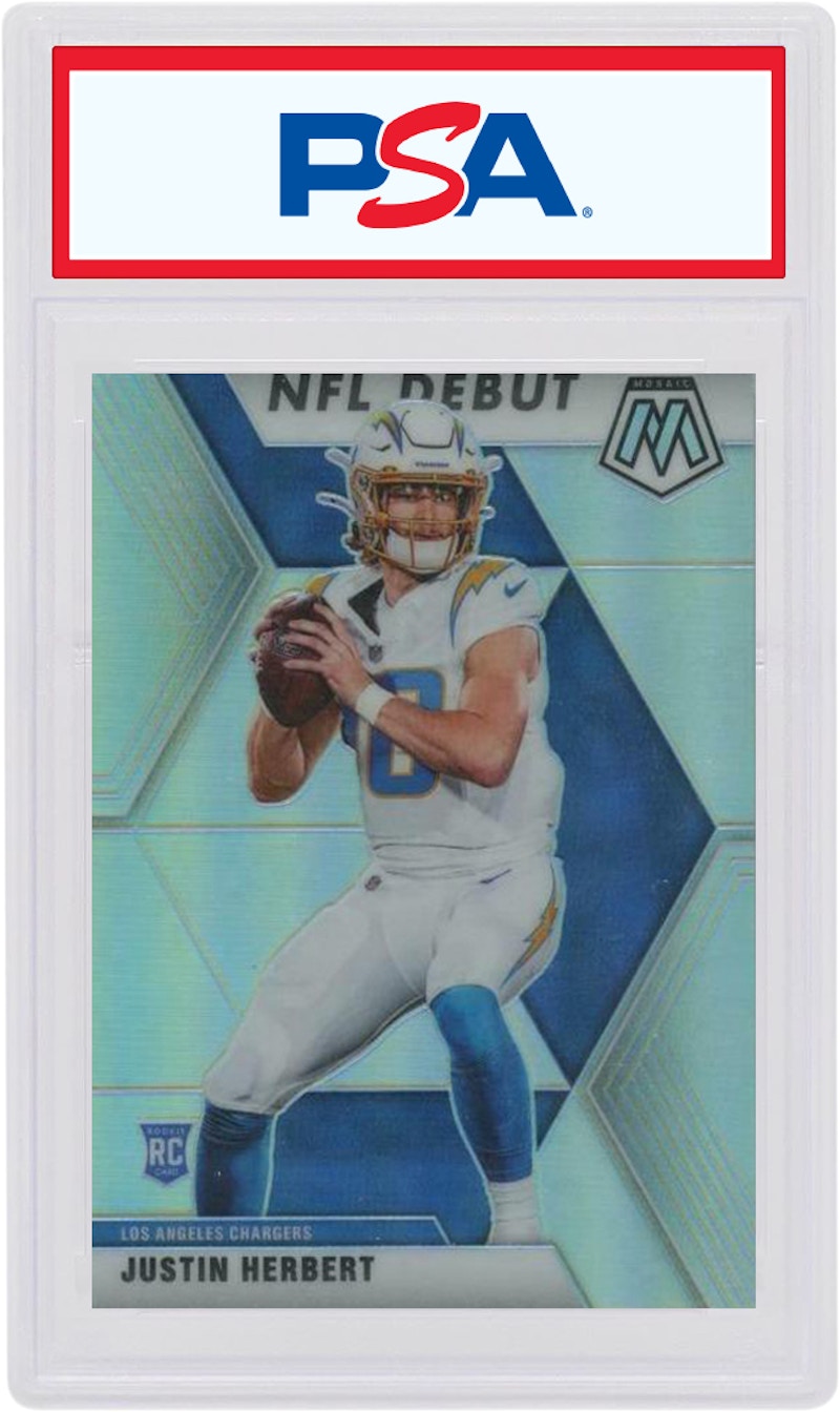 Justin Herbert 2020 Panini Mosaic NFL Debut Rookie Silver #263 (PSA or BGS Graded)