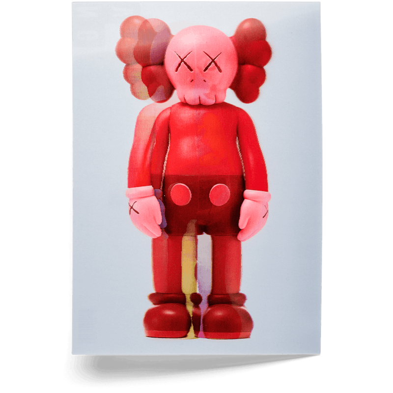 KAWS Companion Flayed Lenticular Postcard Blush
