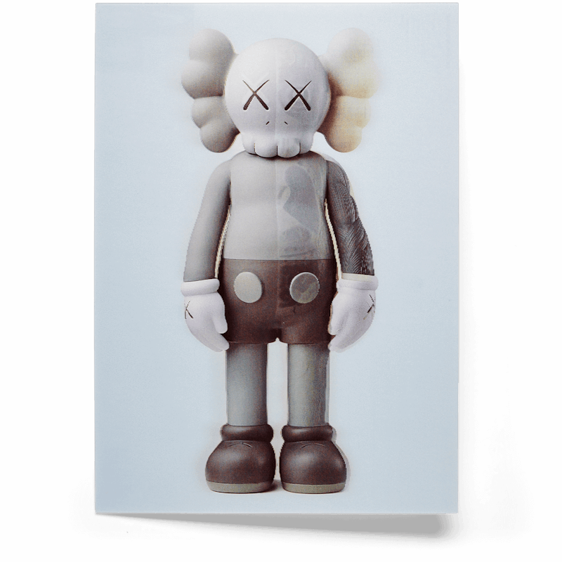 KAWS Companion Flayed Lenticular Postcard Grey