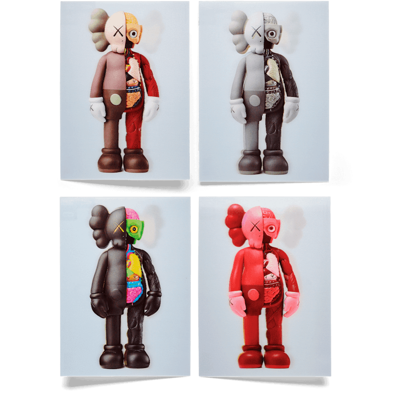 KAWS Companion Flayed Lenticular Postcard (Set of 4) Multi