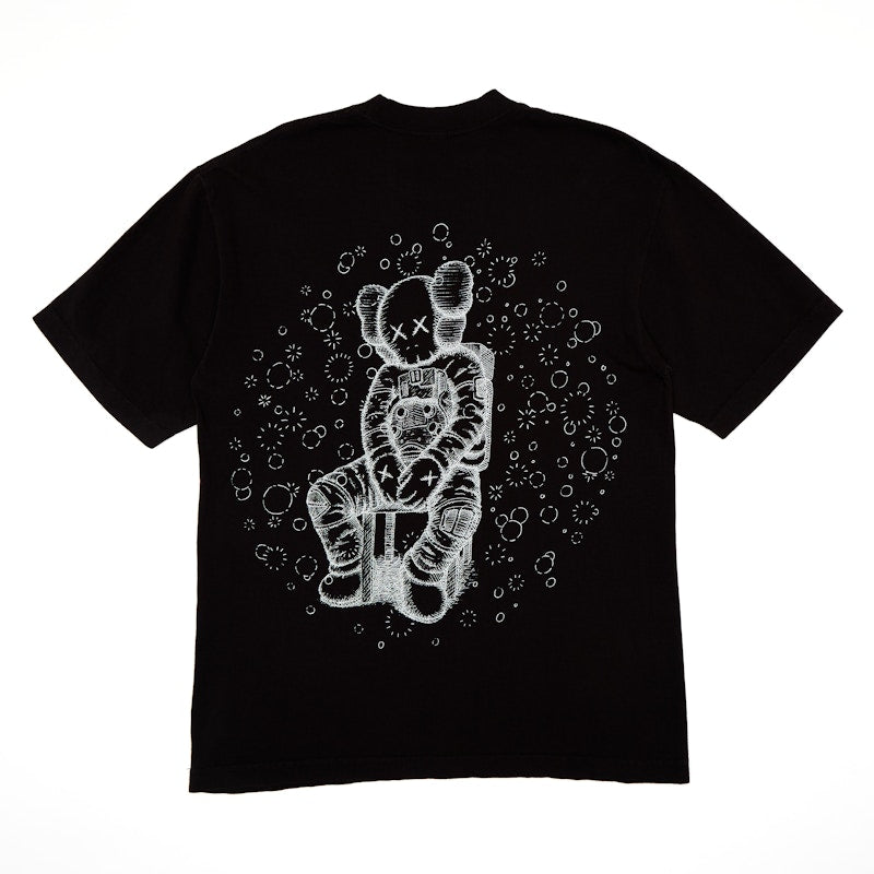 KAWS For Kid Cudi Moon Man GID Tee Vintage Black