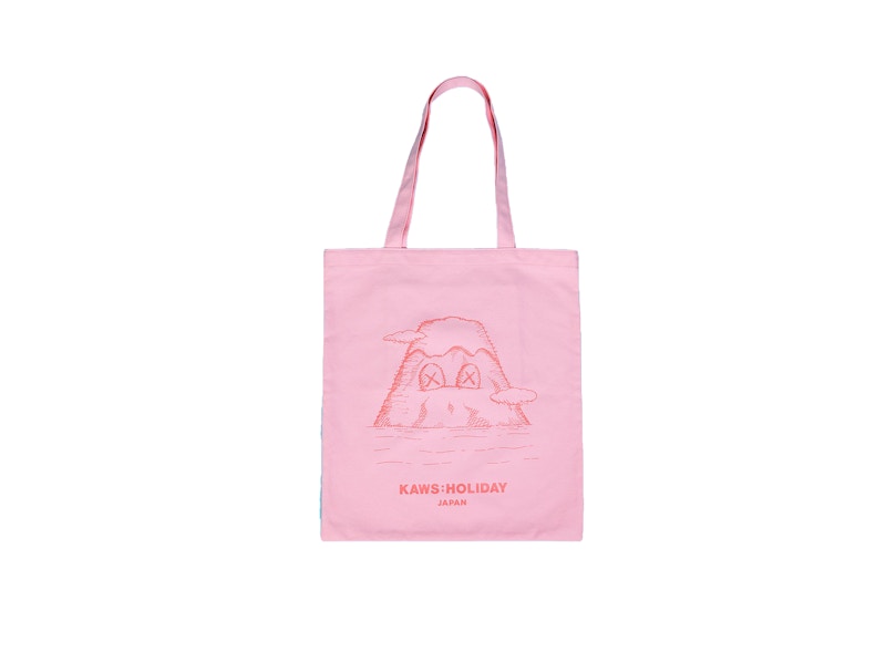 KAWS HOLIDAY JAPAN Tote Bag Pink