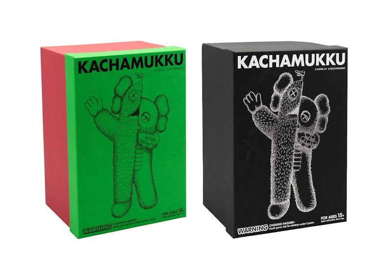 KAWS KACHAMUKKU Vinyl Figure Green/Red & Black Set